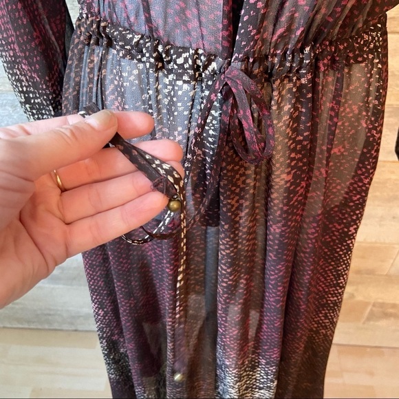 Club Monaco sheer snake-print silk dress in size 0 - Picture 7 of 11